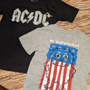 AC DC t shirt toddler short sleeve plus graphic t shirt